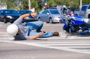 A Biker Falls Off the Motorcycle