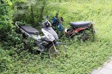 Roadside abandoned bikes