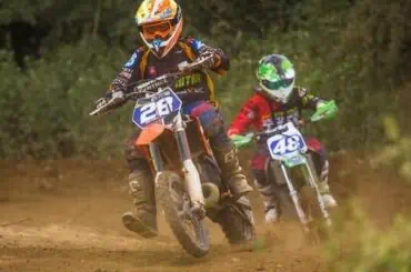 two bikers racing
