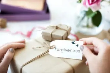 Forgiveness written on paper