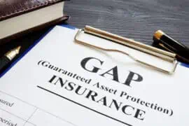 GAP insurance paper text and pen