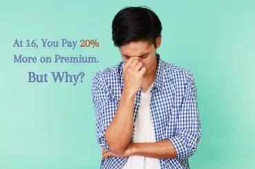 Why Are Motorcycle Insurance Rates High for 16-Year-Olds? disappointed face of a young rider