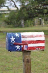 patriotic letter box