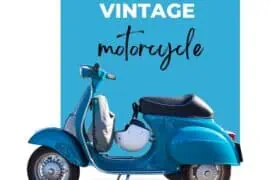 Interested in Insuring a Vintage or Classic Scooter? Here’re Some Important Things to Keep in Mind. blue color classic scooter standing