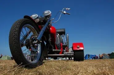 Red trike front wheel
