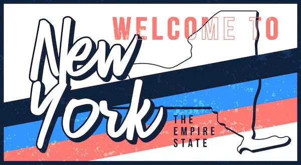 NY welcome sign