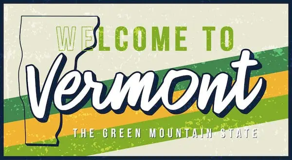 Vermont welcome sign