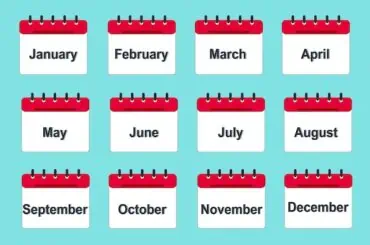 All 12 months of a year